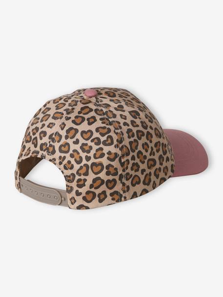 Leopard Print Cap for Girls blush - vertbaudet enfant 
