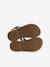 Leather Sandals for Girls, Designed for Autonomy 6467+brown+printed brown+turquoise - vertbaudet enfant 