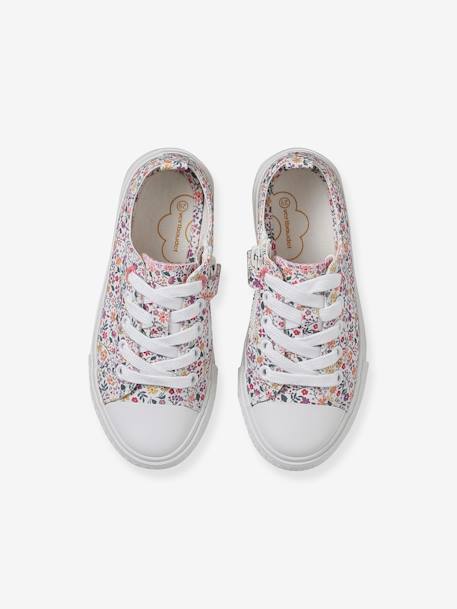 Lace-Up & Zip Canvas Trainers for Children, Designed for Autonomy blush - vertbaudet enfant 