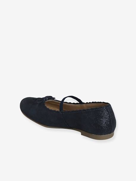 Glittery Leather Ballet Pumps for Girls, Designed for Autonomy 6337+6397 - vertbaudet enfant 