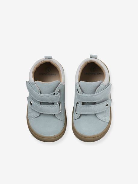 Pair of Soft Leather Boots for Babies, Designed for First Steps beige+blue+brown+chocolate+electric blue+green+ochre+sage green+set beige+set brown+set green - vertbaudet enfant 