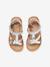 Leather Hook-&-Loop Sandals for Children, Designed for Autonomy silver - vertbaudet enfant 