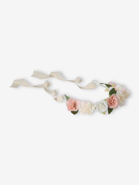 Bohemian Flower Wreath for Girls ecru - vertbaudet enfant 