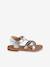 Leather Hook-&-Loop Sandals for Children, Designed for Autonomy silver - vertbaudet enfant 