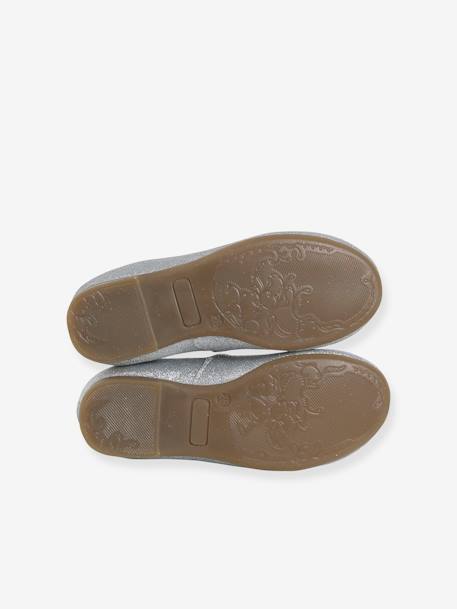 Glittery Ballet Pumps for Girls, Designed for Autonomy silver - vertbaudet enfant 