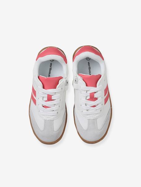 Trainers with Laces & Zip for Kids raspberry pink+sky blue - vertbaudet enfant 