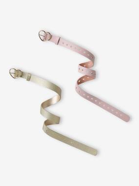 Fille-Accessoires-Lot de ceintures 2 c½urs fillle