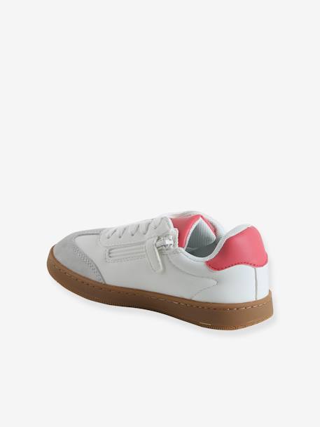 Trainers with Laces & Zip for Kids raspberry pink+sky blue - vertbaudet enfant 