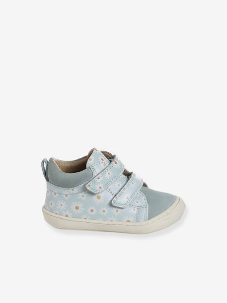 Chaussures premiers pas bébé scratch beige imprimé+bleu imprimé+bois de rose+bronze+lot rose+mauve+or+rose+rose imprimé+rose poudré+turquoise+vert imprimé - vertbaudet enfant 