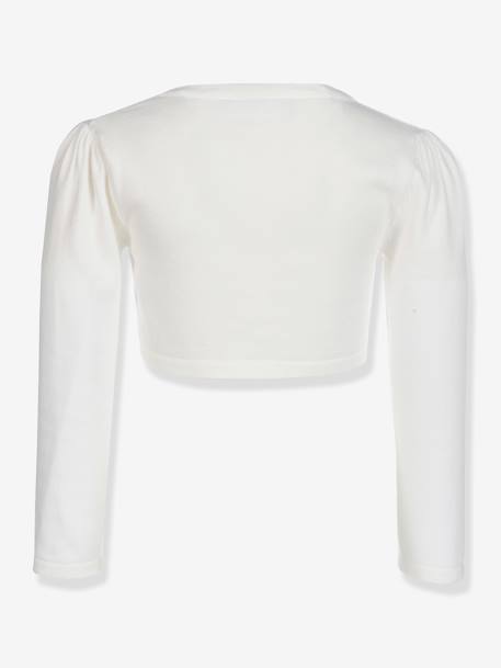 Boléro festif pour filles Happy Girls en coton blanc+écru - vertbaudet enfant 
