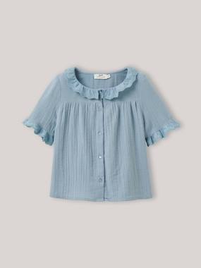 Fille-Chemise fille en gaze - coton biologique