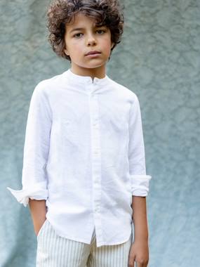 Chemise lin et coton - collection Fêtes et mariages - vertbaudet enfant -Chemise lin et coton - collection Fêtes et mariages