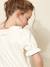 Girl's t-shirt with English embroidery collar CYRILLUS in organic cotton ecru - vertbaudet enfant 