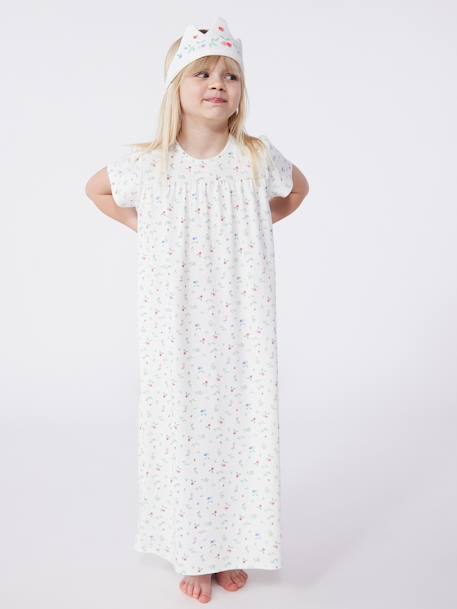 Nightie & Tiara for Children, PETIT BATEAU white - vertbaudet enfant 