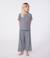 Pyjama enfant manches courtes jambes amples rayé marine - vertbaudet enfant 