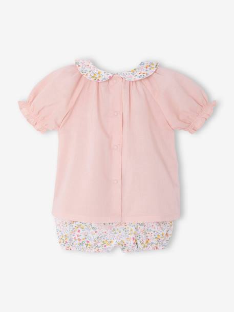 Floral sleepsuit and T-shirt set rose - vertbaudet enfant 