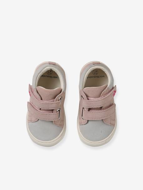 Chaussures premiers pas bébé velcro beige imprimé+bleu imprimé+bois de rose+bronze+lot rose+mauve+or+rose+rose imprimé+rose poudré+turquoise+vert imprimé - vertbaudet enfant 