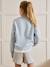 Sweat fille à messageen coton Liberty en coton bio bleu ciel - vertbaudet enfant 