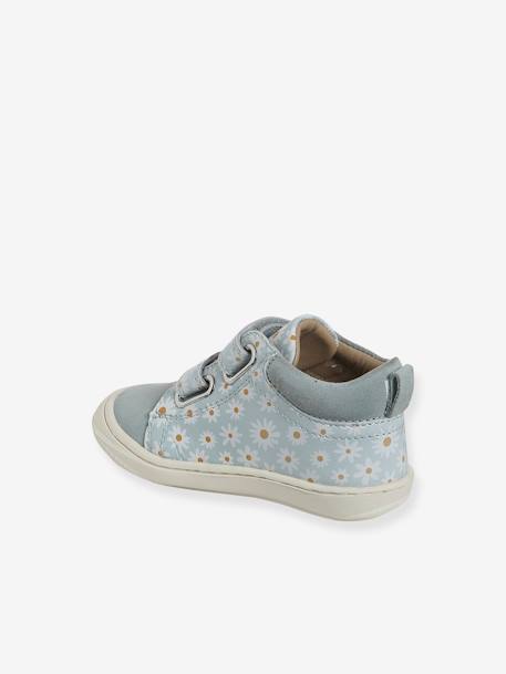 Chaussures premiers pas bébé scratch beige imprimé+bleu imprimé+bois de rose+bronze+lot rose+mauve+or+rose+rose imprimé+rose poudré+turquoise+vert imprimé - vertbaudet enfant 