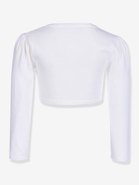 Festive cotton bolero Happy Girls for girl ecru+white - vertbaudet enfant 
