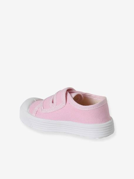 Hook-&-Loop Canvas Trainers for Babies - Made in France fuchsia+rose - vertbaudet enfant 