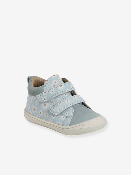 Chaussures premiers pas bébé scratch beige imprimé+bleu imprimé+bois de rose+bronze+lot rose+mauve+or+rose+rose imprimé+rose poudré+turquoise+vert imprimé - vertbaudet enfant 