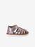 Sandales scratchées cuir bébé bout fermé blanc+lot rose - vertbaudet enfant 