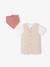 Striped T-Shirt + Bandana + Playsuit Set for Babies ecru - vertbaudet enfant 