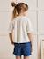 Girl's English embroidery blouse in cotton gauze CYRILLUS ecru - vertbaudet enfant 