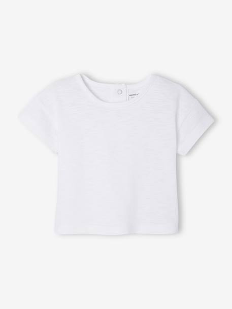 Striped T-Shirt + Bandana + Playsuit Set for Babies ecru - vertbaudet enfant 