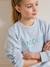 Sweat fille à messageen coton Liberty en coton bio bleu ciel - vertbaudet enfant 