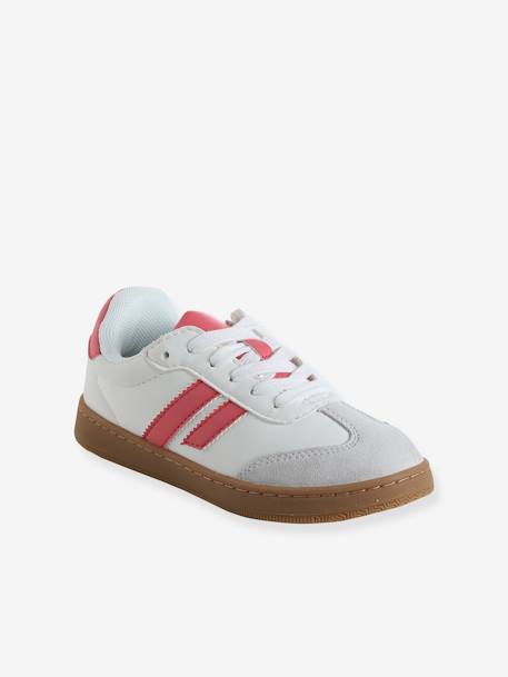 Trainers with Laces & Zip for Kids raspberry pink+sky blue - vertbaudet enfant 