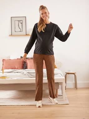 -Pantalon de grossesse large léopard 