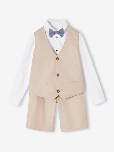 4-Piece Occasion Wear Ensemble for Boys beige - vertbaudet enfant 