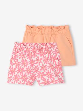 Lot de 2 shorts fille molleton léger - vertbaudet enfant -Lot de 2 shorts fille molleton léger