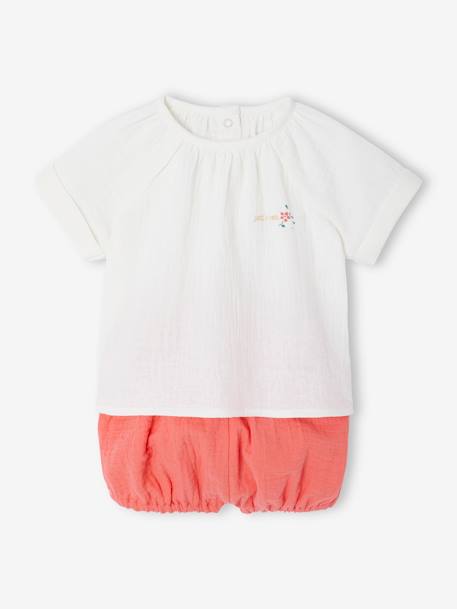 Pack of 2 baby pyjamas shorts fluorescent coral - vertbaudet enfant 