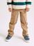 Pantalon droit cargo droit morphologique tour de hanches médium bleu nuit+sable - vertbaudet enfant 
