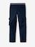Pantalon  garçon cargo droit morphologique tour de hanches fin bleu nuit+sable - vertbaudet enfant 
