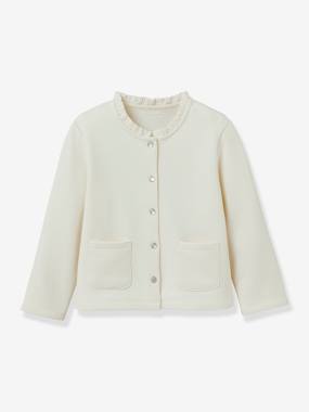 Fille-Pull, gilet, sweat-Gilet-Gilet fille en molleton - coton bio -