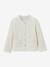 Girl's fleece cardigan - organic cotton - CYRILLUS ecru - vertbaudet enfant 