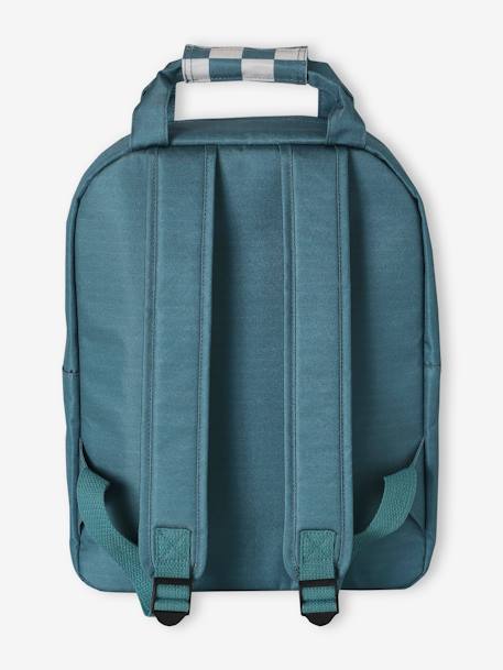Chequered Backpack for Boys aqua green - vertbaudet enfant 