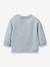 Sweatshirt with Liberty® fabric letters for babies - Organic cotton CYRILLUS light blue - vertbaudet enfant 