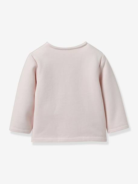Baby fleece cardigan - CYRILLUS organic cotton pale pink - vertbaudet enfant 