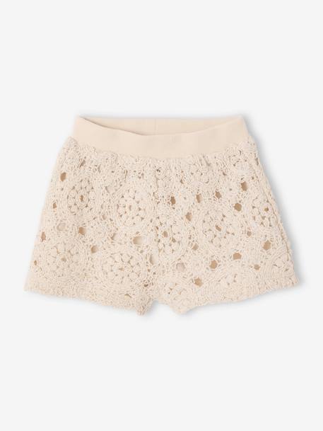 Top + Shorts Set in Macramé for Babies vanilla - vertbaudet enfant 