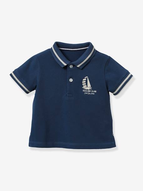polo en maille piquée bébé - Coton biologique indigo - vertbaudet enfant 