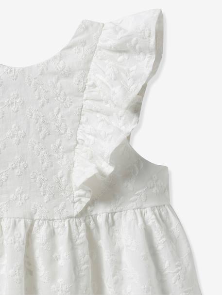 Embroidered Sarah dress for girls - Plume occasion wear - CYRILLUS ecru - vertbaudet enfant 