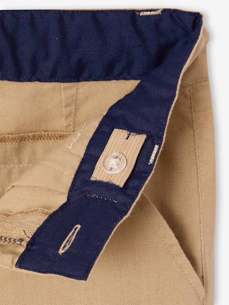 Pantalon garçon cérémonie chino en coton/lin beige+beige clair+bleu+marine foncé+vert sauge - vertbaudet enfant 