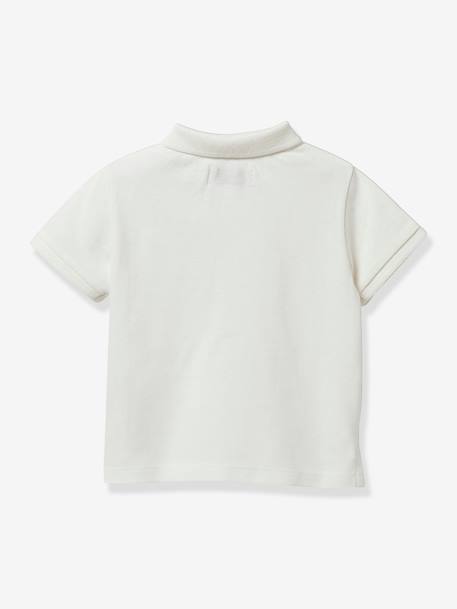 Baby's pique knit polo shirt - Organic cotton CYRILLUS ecru - vertbaudet enfant 