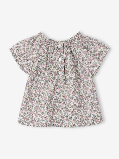 Printed floral baby blouse ecru - vertbaudet enfant 