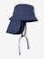 Bucket Hat with Detachable Neck Warmer, for Babies indigo - vertbaudet enfant 